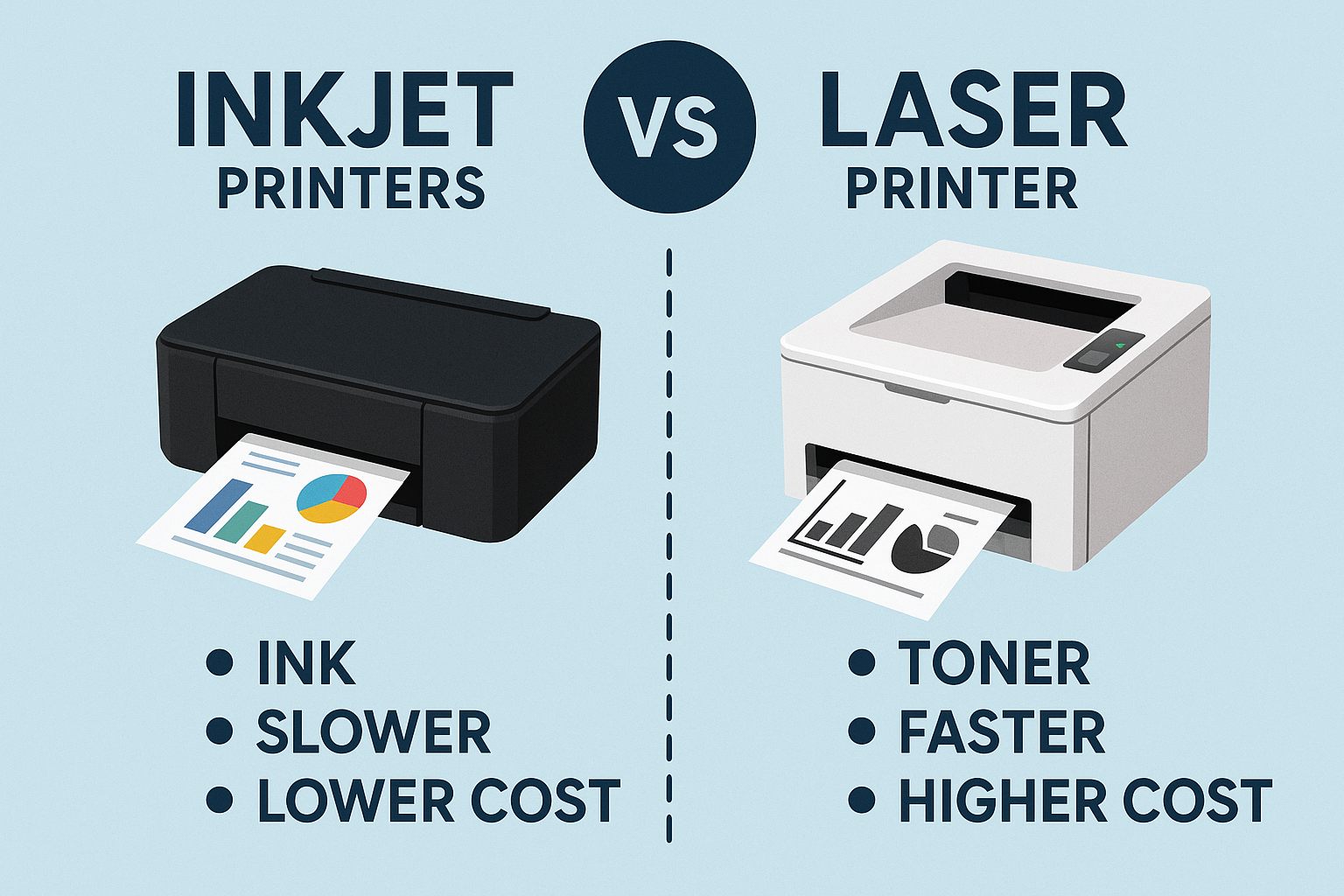 Inkjet vs Laser Printers: Complete Buyer's Guide for Business Decision Makers